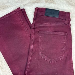 Pistola Lennon High Rise Crop Boot - Coated Merlot Size 25
